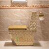 Bồn Cầu 1 Khối Kim Cương Mạ Vàng TTCERA BC027