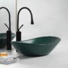 Chậu Lavabo Oval Xanh Rêu Đặt Bàn TTCERA LB51