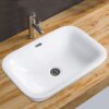 Chậu Lavabo Sứ Dương Vành Vuông LB25