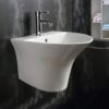 Chậu Lavabo Treo Tường Liền Chân TTCERA LB27