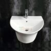 Chậu Lavabo Treo Tường Liền Chân TTCERA LB27