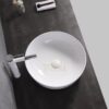 Chậu Lavabo Tròn Trắng Đặt Bàn TTCERA LB49