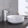Chậu Lavabo Tròn Trắng Đặt Bàn TTCERA LB49