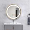Gương Led Cảm Ứng Tròn Viền Inox Mạ Vàng TTCERA GL11