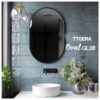 Gương Phòng Tắm Oval Viền Sắt Sơn Tĩnh Điện Đen TTCERA GL08