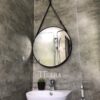 Gương Tròn Dây Da Nâu Nhà Tắm TTCERA GL06