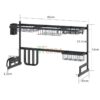 Kệ Úp Chén Đa Năng Inox Sơn Tĩnh Điện Trên Bồn Rửa TTCERA KC01