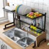 Kệ Úp Chén Đa Năng Inox Sơn Tĩnh Điện Trên Bồn Rửa TTCERA KC01