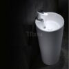 Lavabo Sứ Trụ Đứng Liền Khối Tròn Trắng TTCERA LBT03