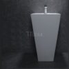 Lavabo Sứ Trụ Đứng Liền Khối Vuông Trắng TTCERA LBT04