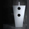 Lavabo Sứ Trụ Đứng Liền Khối Vuông Trắng TTCERA LBT04