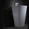 Lavabo Sứ Trụ Đứng Liền Khối Vuông Trắng TTCERA LBT04
