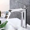 Vòi Lavabo Nóng Lạnh Lá Mạ Crom 20cm TTCERA LB250