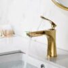 Vòi Lavabo Nóng Lạnh Mạ Vàng PLATIUM Tay Khuyết 2 Tấc TTCERA LB248