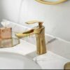 Vòi Lavabo Nóng Lạnh Mạ Vàng PLATIUM Tay Khuyết 2 Tấc TTCERA LB248