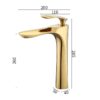 Vòi Lavabo Nóng Lạnh Mạ Vàng PLATIUM Tay Khuyết 3 Tấc TTCERA LB249