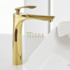 Vòi Lavabo Nóng Lạnh Mạ Vàng PLATIUM Tay Khuyết 3 Tấc TTCERA LB249