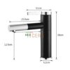 Vòi Lavabo Nóng Lạnh Sơn Tĩnh Điện Đen Cao 20cm TTCERA LB203