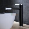 Vòi Lavabo Nóng Lạnh Sơn Tĩnh Điện Đen Cao 30cm TTCERA LB204