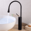 Vòi Lavabo Nóng Lạnh Sơn Tĩnh Điện Đen TTCERA LB230
