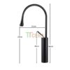 Vòi Lavabo Nóng Lạnh Sơn Tĩnh Điện Đen TTCERA LB230