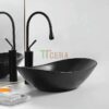 Vòi Lavabo Nóng Lạnh Sơn Tĩnh Điện Đen TTCERA LB230