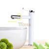 Vòi Lavabo Nóng Lạnh Sơn Tĩnh Điện Trắng Cao 30cm TTCERA LB201