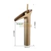 Vòi Lavabo Nóng Lạnh Tân Cổ Điển Vàng Đồng TTCERA LB206