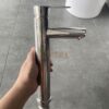 Vòi Lavabo Tròn Tay Dẹp Nóng Lạnh 30cm Inox 304 Bóng Gương TTCERA LB237A
