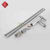 Vòi Lavabo Tròn Tay Dẹp Nóng Lạnh Inox 304 Bóng Gương TTCERA LB236A