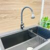 Vòi Rửa Chén Lạnh Thân Mềm Màu Đen TTCERA CL512