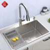 Chậu Rửa Chén 1 Hộc Inox 304 Dày 3mm Holer HLCR708-6045