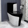 Bồn Cầu 1 Khối Đen Vân Đá TTCERA BC038