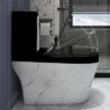 Bồn Cầu 1 Khối Đen Vân Đá TTCERA BC038