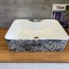 Chậu Lavabo Đặt Bàn Vân Đá Đen TTCERA LB67