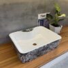 Chậu Lavabo Đặt Bàn Vân Đá Đen TTCERA LB67
