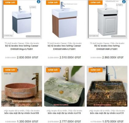 Bảng giá một số thiết bị vệ sinh của công ty Đức Nguyễn