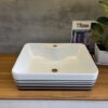 Chậu Lavabo Đặt Bàn Sọc Trắng Đen TTCERA LB88