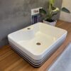 Chậu Lavabo Đặt Bàn Sọc Trắng Đen TTCERA LB88