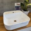 Chậu Lavabo Vuông Trắng Vân Đá TTCERA LB95