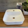 Chậu Lavabo Vuông Trắng Vân Đá TTCERA LB95
