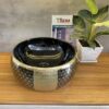 Chậu Lavabo Tròn Đen Hoa Văn Vàng TTCERA LB97