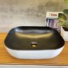 Chậu Lavabo Ovan Trắng Đen TTCERA LB101