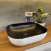 Chậu Lavabo Ovan Trắng Đen TTCERA LB101
