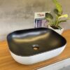 Chậu Lavabo Ovan Trắng Đen TTCERA LB101