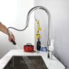 Vòi Rửa Chén Rút Dây Đồng Thau Mạ Crome Holer CHL804