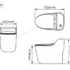 Bồn Cầu Trứng 1 Khối Màu Đen Holer HLBC203