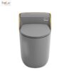 Bồn Cầu Trứng 1 Khối Màu Xám Holer HLBC204