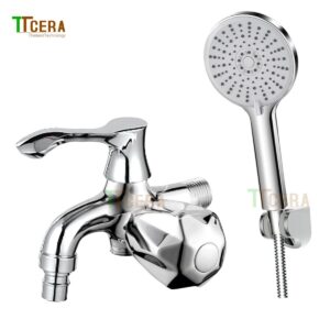 Vòi Sen Tắm Lạnh Đồng Thau Mạ Crom TTCERA STL703