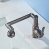 Vòi Lavabo Nóng Lạnh Inox 304 Xoay 720 Độ Holer HL-LB649 ( Màu Xám – Màu inox )